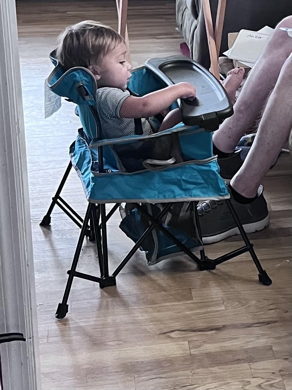 Baby Delight Go with Me Venture Portable Chair | Indoor and Outdoor | Sun Canopy | 3 Child Growth Stages | Sandstone | Indoor & Outdoor, 3 Child Growth Stages, Removable Sun Canopy, Removable 5-Point Harness & Tray, Cup Holder customer photo 2