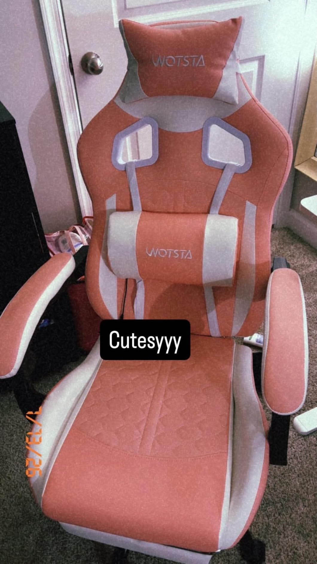 Gaming Chair with Massage,Ergonomic PC Gaming Chair with Footrest Comfortable Headrest and Lumbar Support, High Back, 300LBS (Grey) customer photo 2
