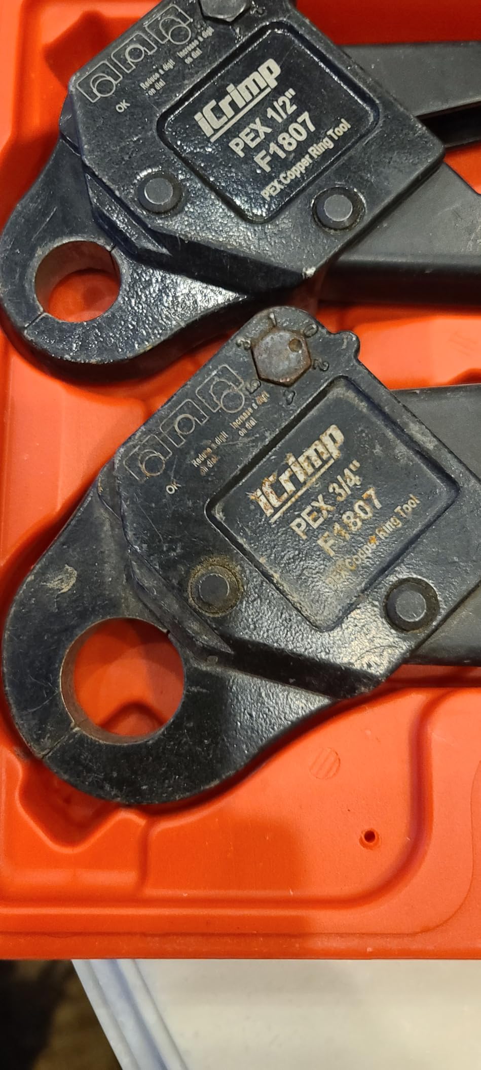 iCrimp IWS-1807CN PEX Crimping Tool Kit with PEX Crimpers, PEX Tubing Cutter, Copper Ring Removal Tool for 1/2'' & 3/4'' Copper Crimp Rings, Meets ASTM F1807 Standard customer photo 2