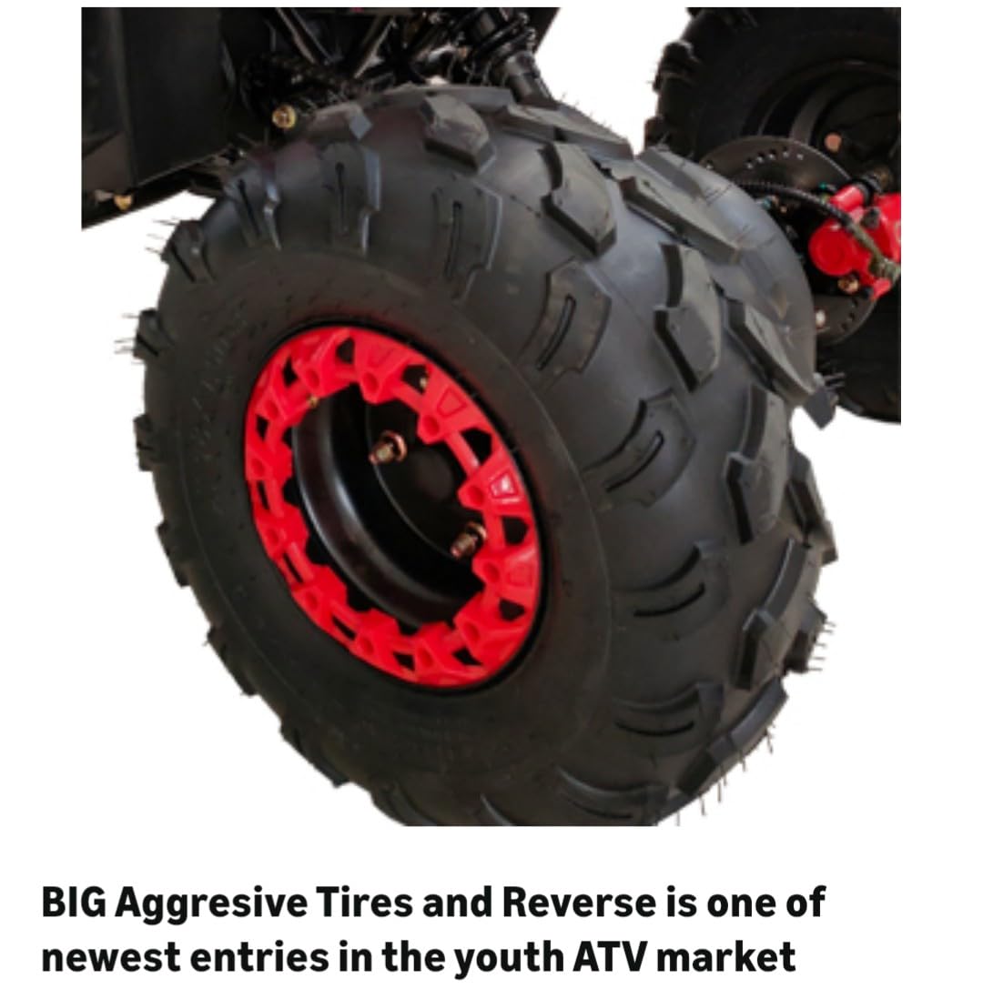 HHH 125cc ATV with Reverse Gas ATV for Youth Big Kids Children ATV Quad 4 Wheeler with Led Lights and Big Tires and Matching Rims (Pink Camo) customer photo 1