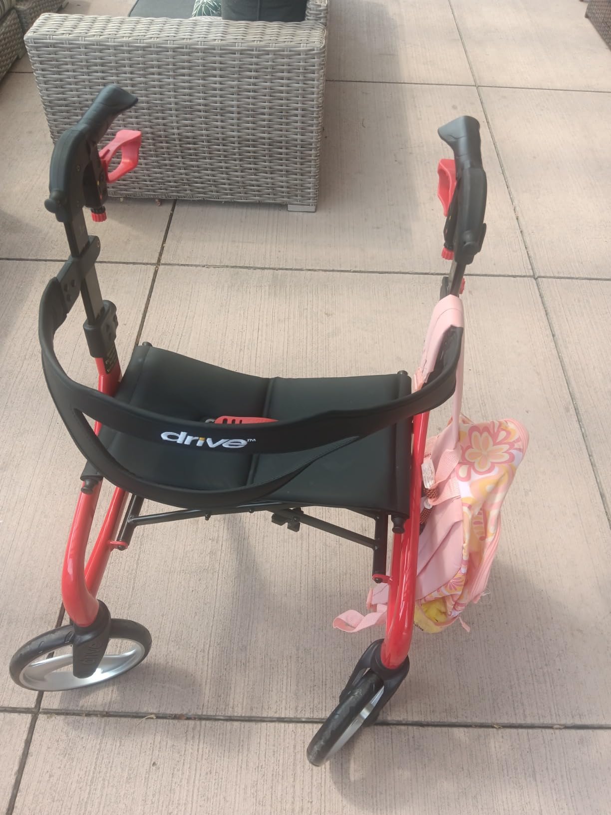 Drive Medical Nitro Sprint Rollator Walker with Seat, Tall Height, Blue | Lightweight Rollator with Large Wheels Offers Foldable, Four Wheel Support for Tall Users Every Single Day customer photo 2
