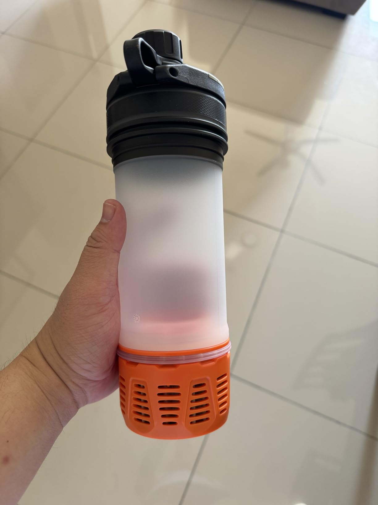 GRAYL GeoPress 24 oz Water Purifier & Water Filter Bottle, Black Camo | Purifies & Filters Water in 8 Seconds for Hiking, Backpacking, Camping, Survival & Travel, Removes Viruses & Bacteria customer photo 1