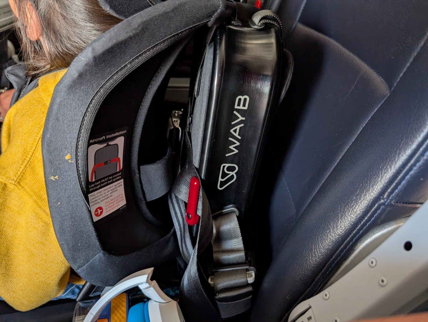 WAYB Pico Travel Car Seat with Premium Carrying Bag - Lightweight, Portable, Foldable - Perfect for Airplanes, Rideshares, and Road Trips - Forward Facing for Kids 26.5-50 lbs and 33.5-45