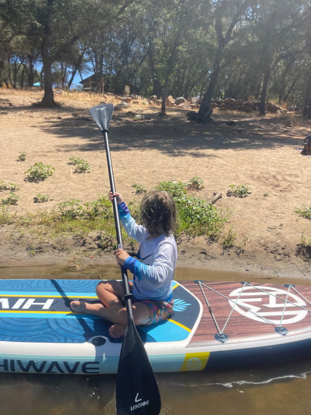 LEDONNE SUP Paddle 4-Piece Adjustable Stand Up Paddle Floating Lightweight Portable Kayak Paddle Paddleboard Oar with Aluminum Alloy Shaft, 2 Nylon Blades customer photo 2