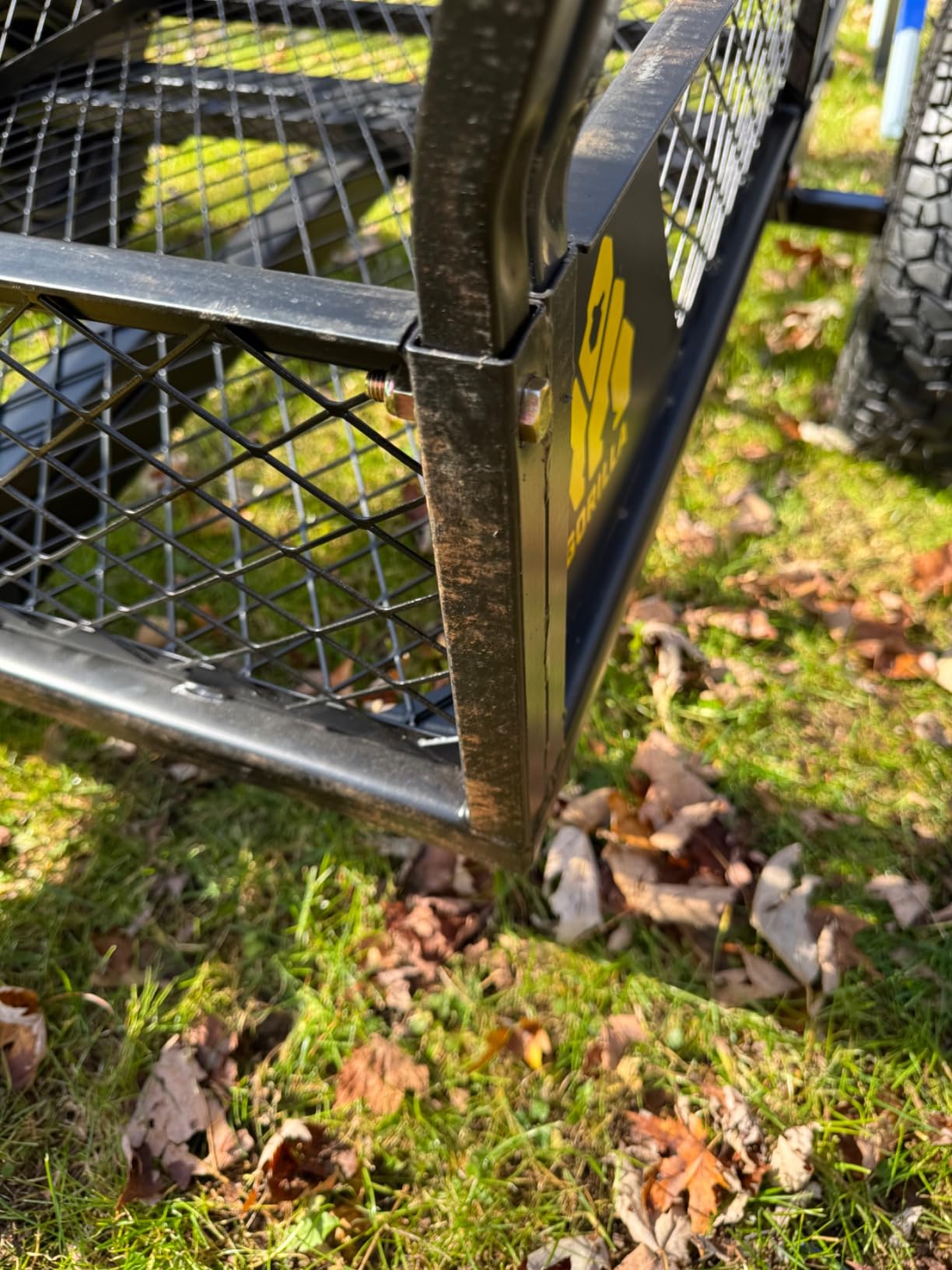 Gorilla Carts Heavy-Duty ATV Trailer, 25 Cu Ft Large Bed, 1400 lb Load Capacity, Black - Towable Steel Utility Dump Cart with 3-in-1 Tailgate and Removable Sides for Farm, Yard & Outdoor Hauling Work customer photo 1