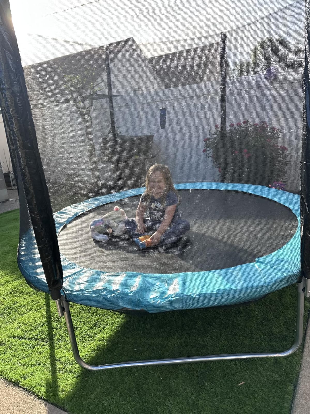 Trampoline with Net for Kids Outdoor 8 10 12 14 15FT ASTM 400LBS | Combo Bounce Jump for Kids and Adults Backyard Gymnastics with Socks, Spring Pad, Waterproof Jump Mat, Enclosure & Ladder customer photo 1