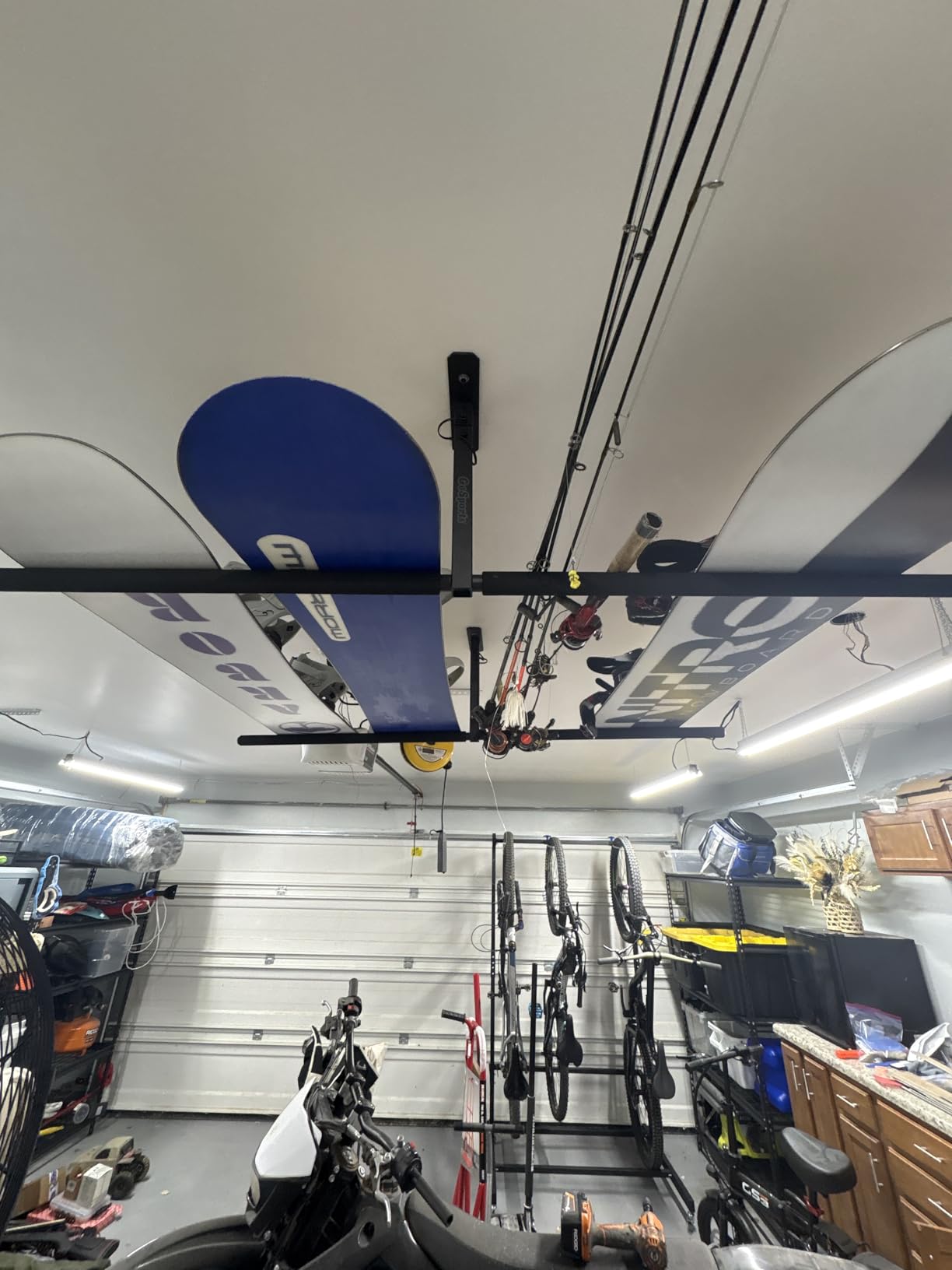 GoSports Kayak Rack for Garage Ceiling Mount - Adjustable Storage Hangers for 2 Kayaks, SUPs, or Surfboards customer photo 1
