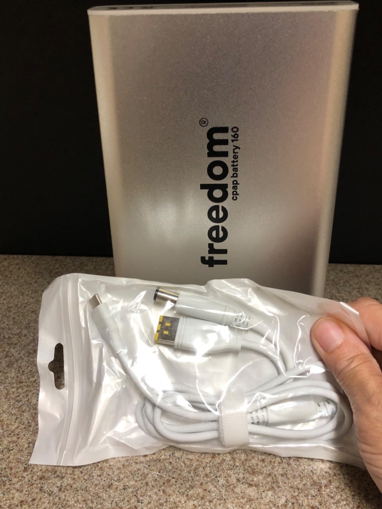 Freedom CPAP Battery 160Wh - Up to 24 Hours with AirSense 11 - Portable Rechargeable Backup for Travel Camping Power Outages customer photo 2