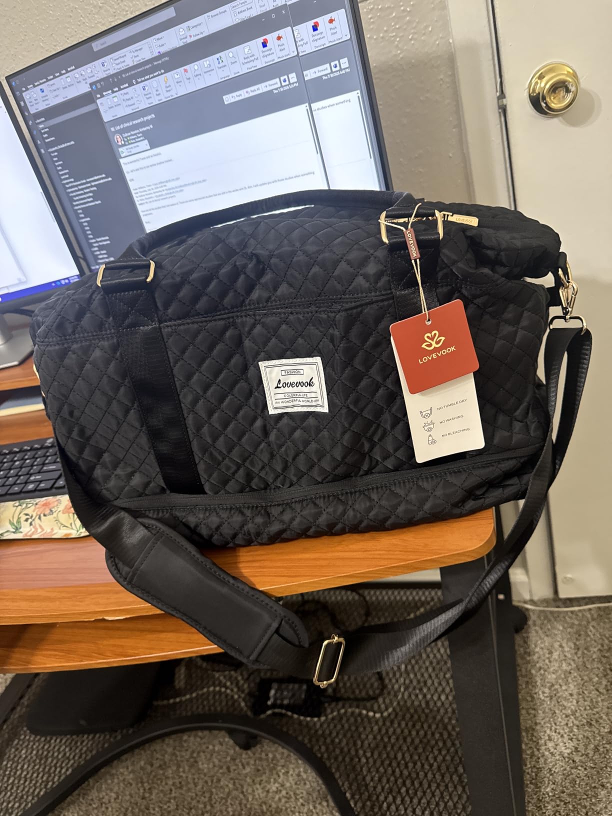 Travel Duffle Bag, Weekender Bags for Women with Shoe Compartment customer photo 2
