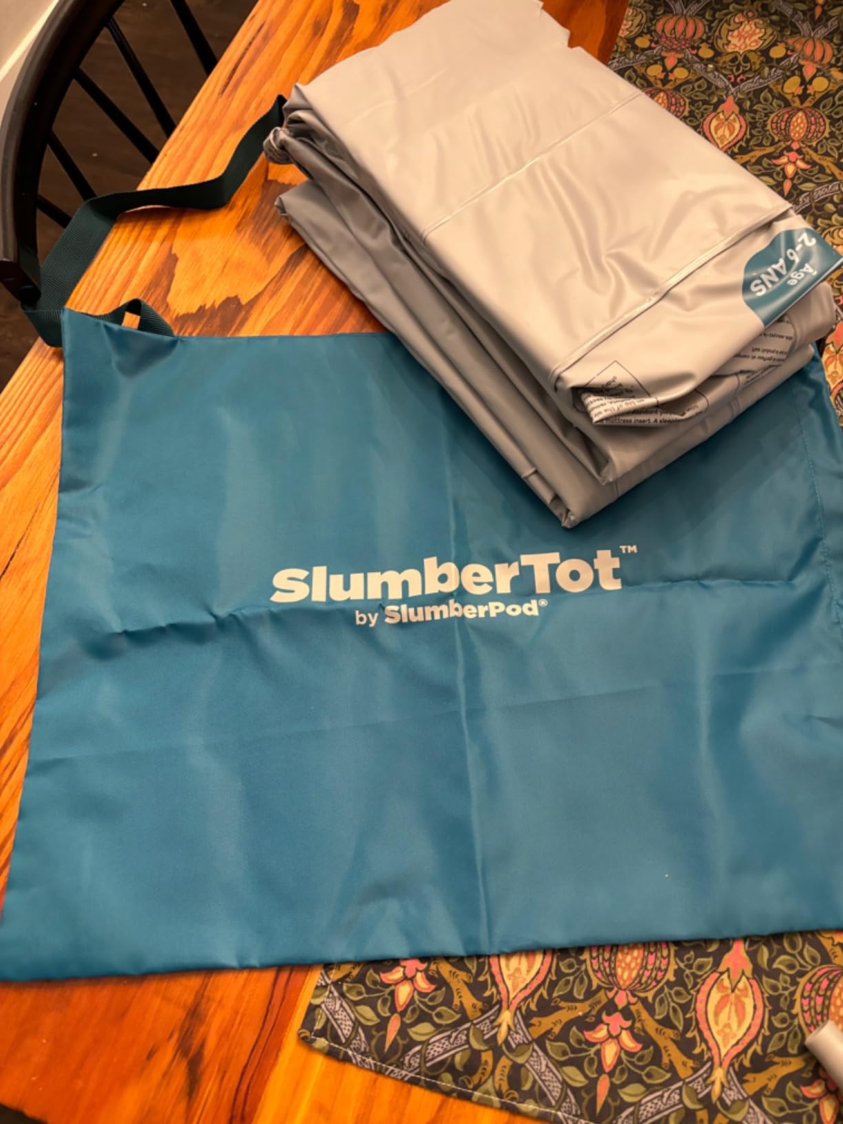 SlumberPod SlumberTot Inflatable Toddler Travel Bed - Portable Kids Air Mattress with Safety Bumpers - Perfectly Sized Ideal for Travel or Home Use - Includes Electric Pump customer photo 2