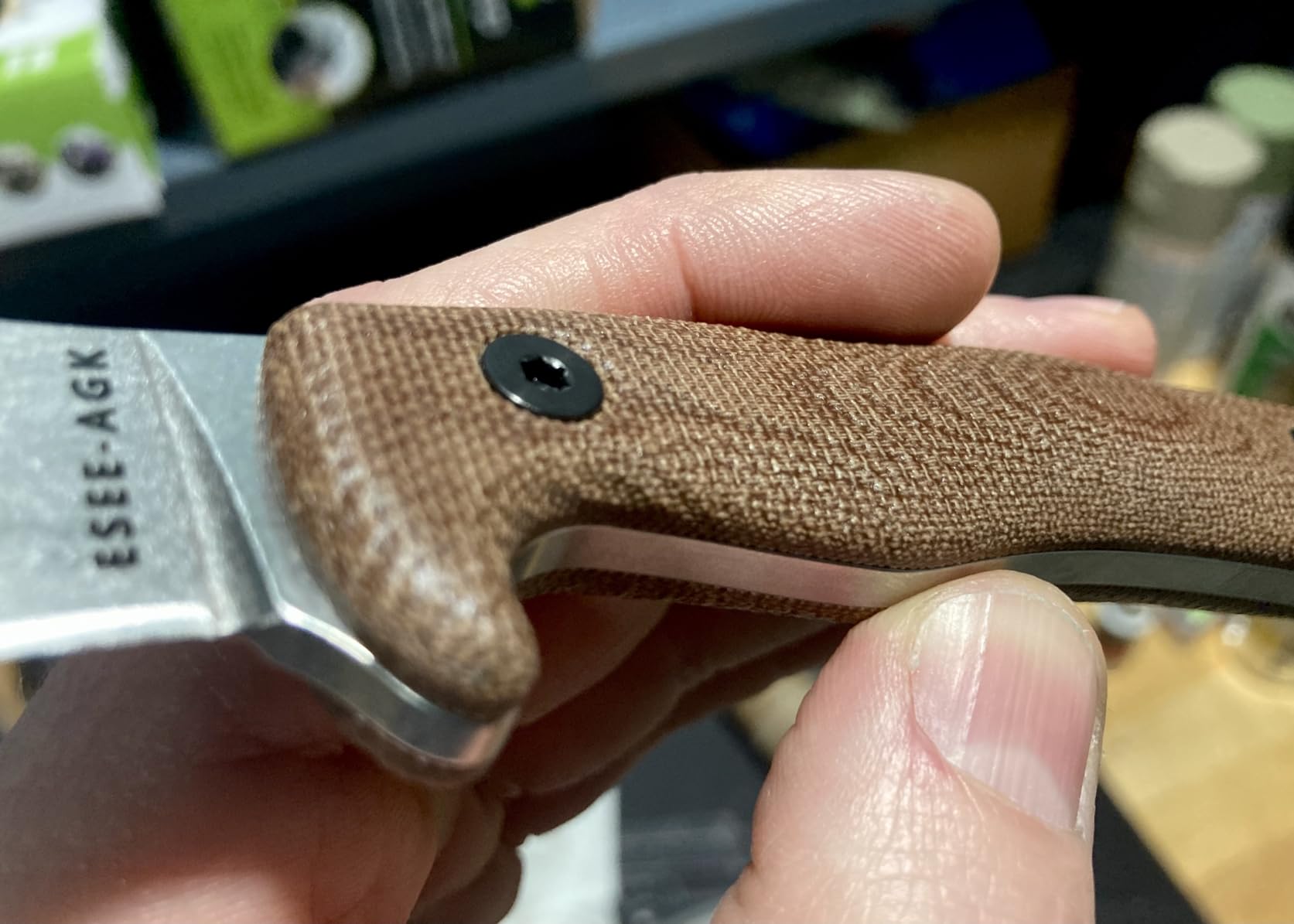 ESEE Knives Ashley Game Hunting Skinning Knife w/Sheath, Made in USA (Brown/S35V/Kydex Sheath) customer photo 2