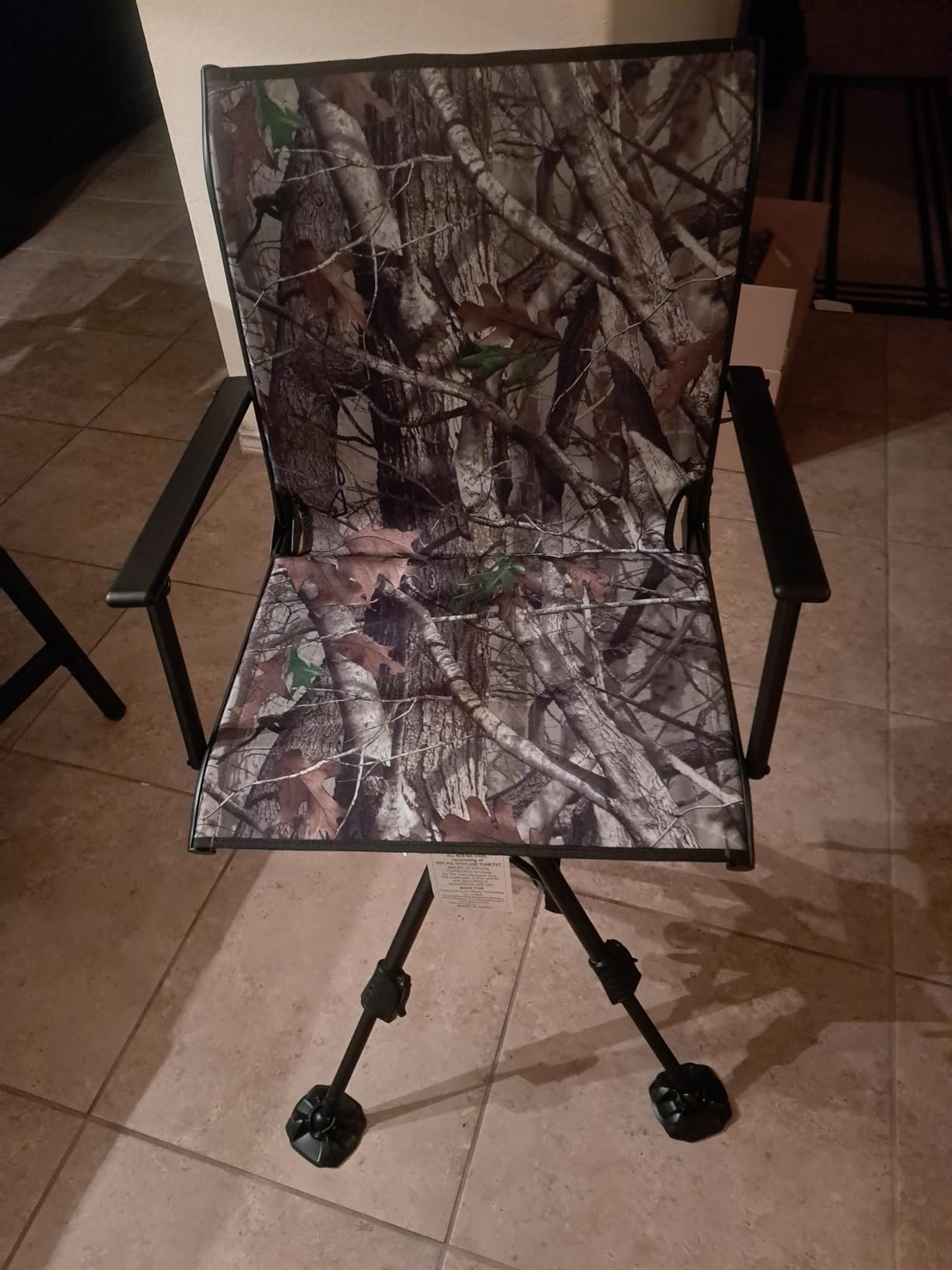 KEMIMOTO Hunting Blind Chair 360° Silent Swivel, Height Adjustable Camo | 320 Lbs Capacity, Quick Folding Stable Portable, Swivel Anti-Sink Feet, for Deer Hunting Fishing Camping Ground Blinds customer photo 2