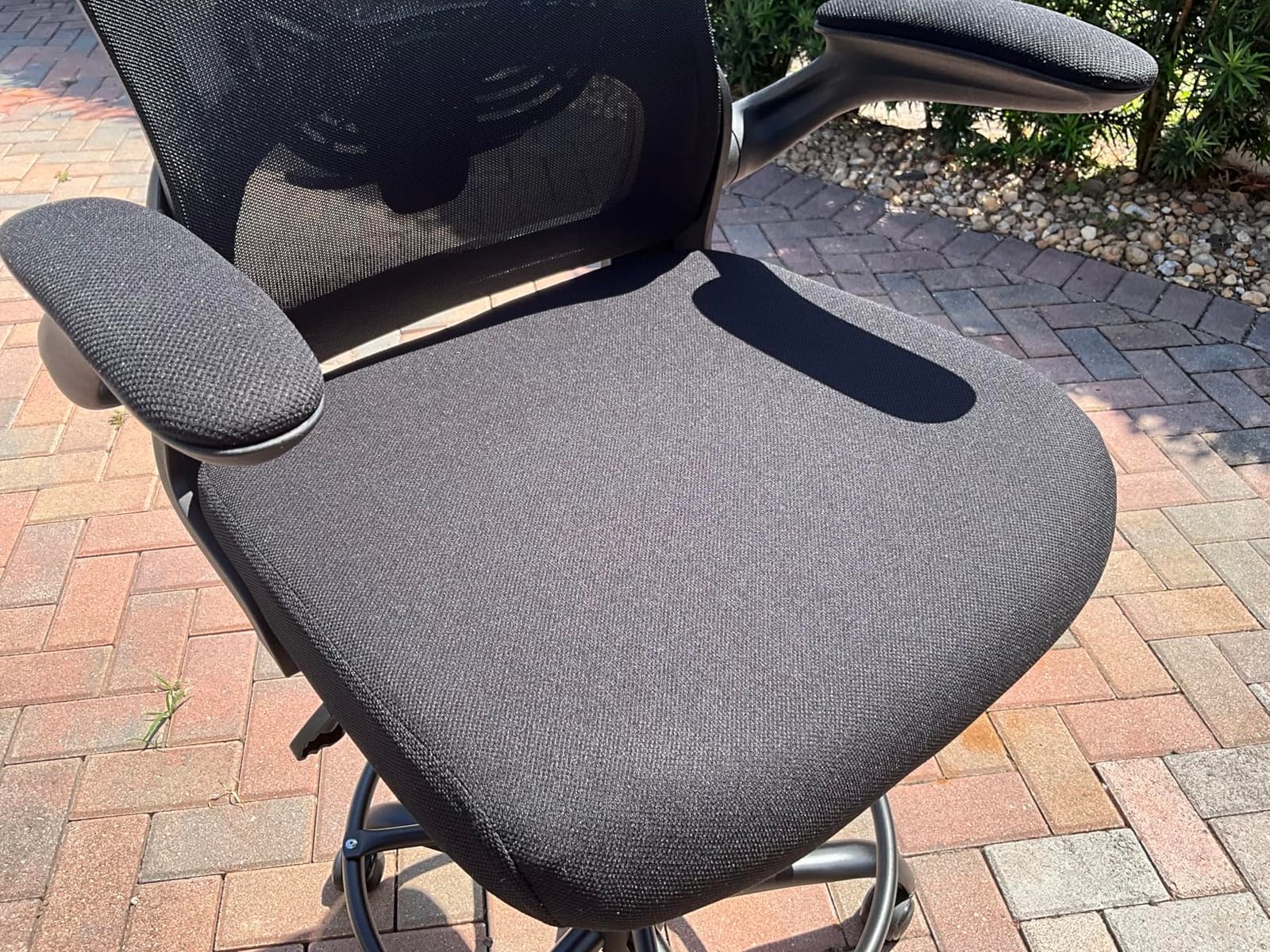ErGear Drafting Chair with Footrest Ring and Flip-Up Arms for Tall Desks | 8 inch seat height=