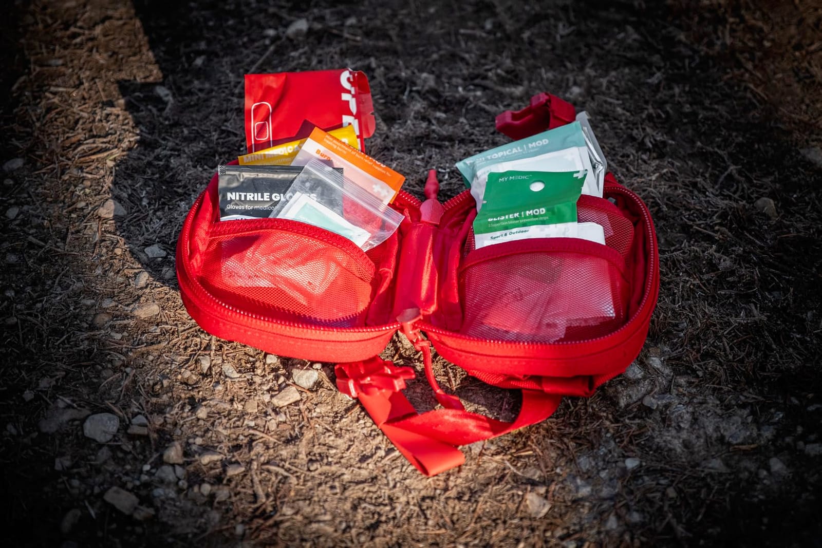 My Medic Sidekick - Camping Hiking and Backpacking First Aid Kit - 70 Items - HSA and FSA Eligible - Small Ifak Great for Travel or Motorcycle - Portable Emergency Kit - Red customer photo 2