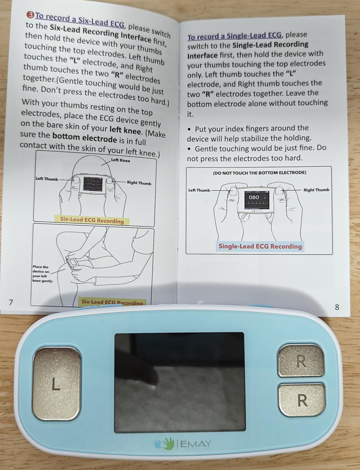 EMAY 6L Portable ECG Monitor | Record ECG and Heart Rate in 6 Channels | Compatible with Smartphone and PC | No Subscription Required customer photo 2