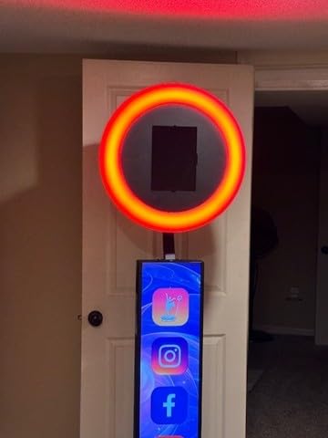 Portable Photo Booth Machine Compatible with Any iPad, Black: Flight Case | RGB Ring Lights, Music Sync, Free Custom Logo, 2 Months ChackTok VIP customer photo 1
