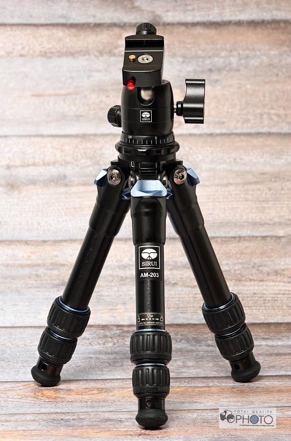 SIRUI AM-203 Aluminum Mini Travel Tripod, B00K Ball Head, 360° Panoramic | 20LB Load, 16.7