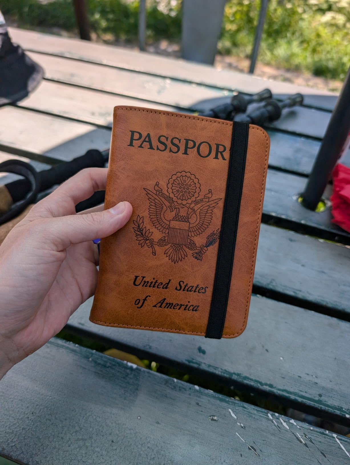 Airtag Passport Holder, Travel Essentials, Passport Cover, RFID Wallet customer photo 1