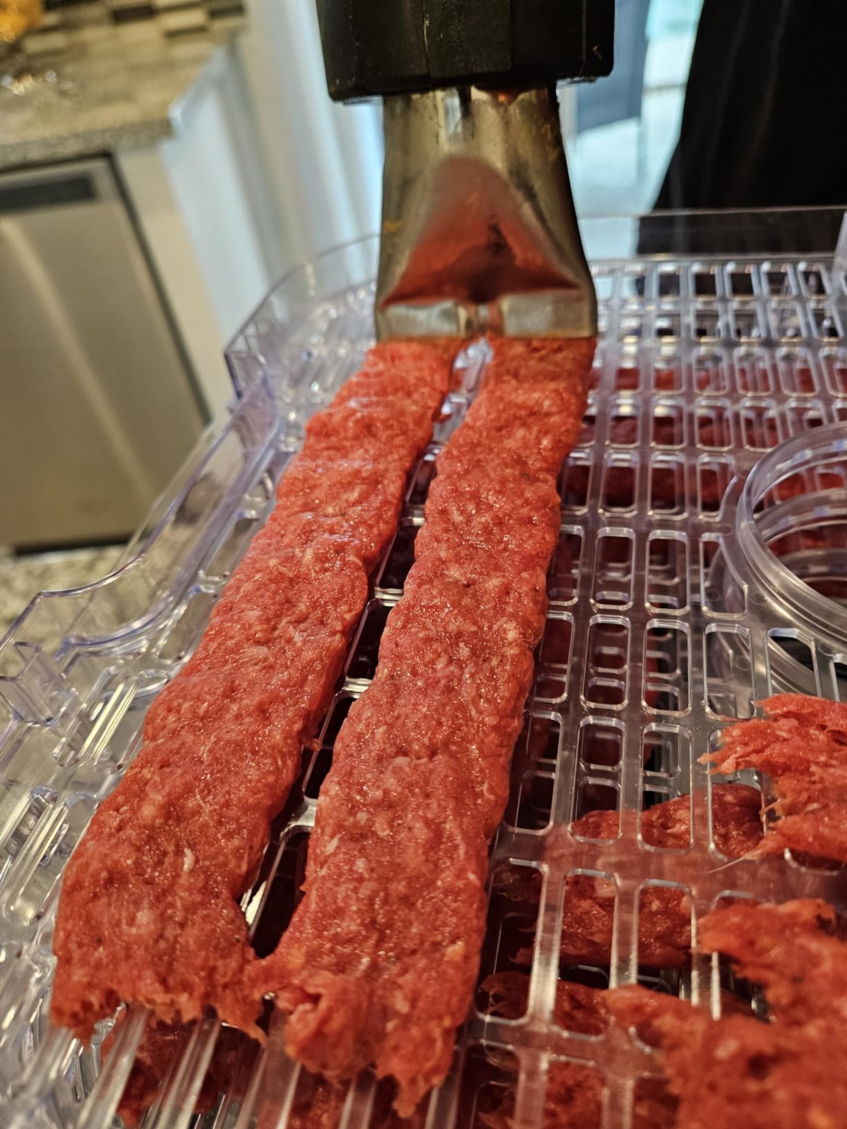 Weston Original Beef Jerky Gun Kit, Makes Flat and Round Snack Sticks, 1.5lbs Meat Capacity, With Sausage Funnel, 2 Nozzles, Stomper and Two Cleaning Brushes, Gifts for Men, Black (37-0150-W) customer photo 2