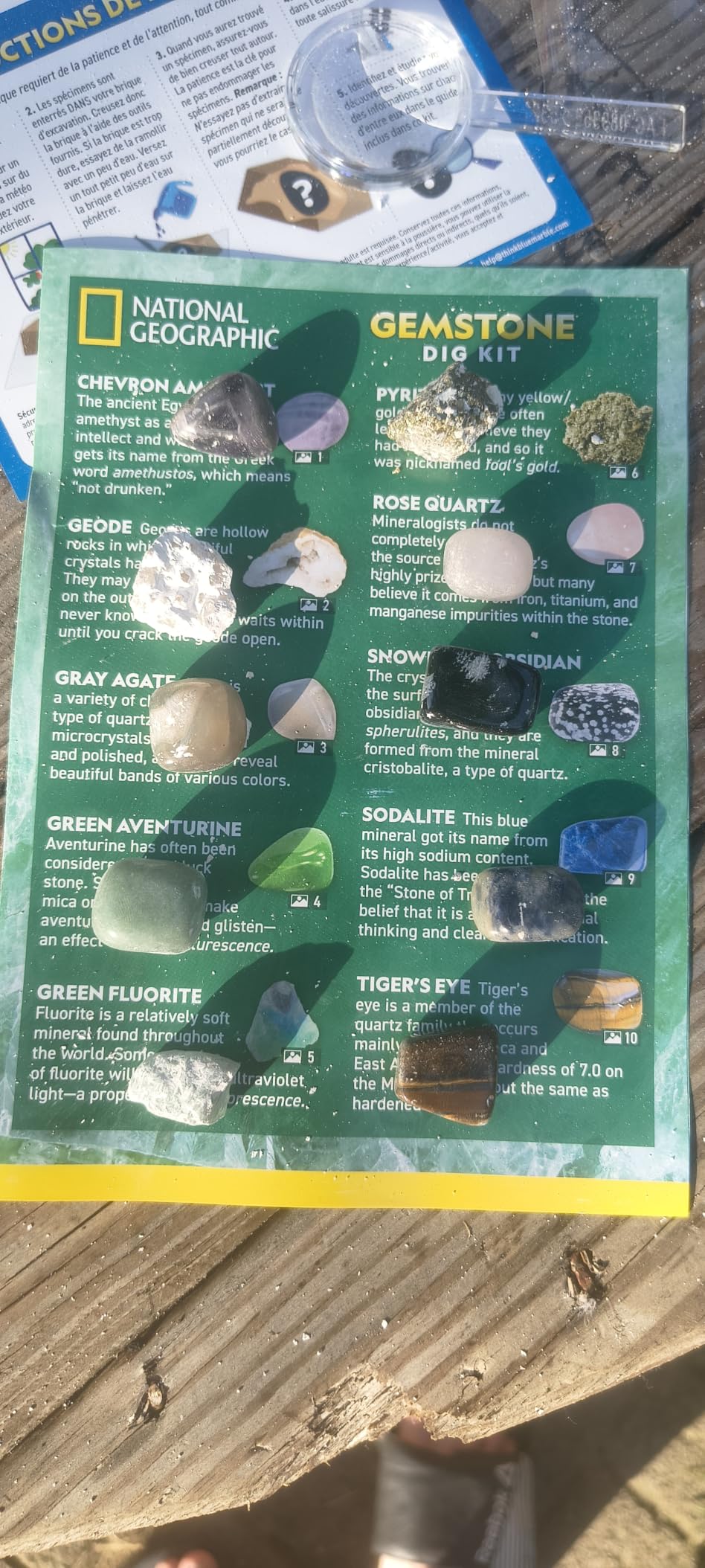 National Geographic Gemstone Dig Kit with 10 Real Gemstones for Kids | Amethyst, Quartz & Tiger's Eye, Gem Mining Activity, Excavation Tools, Rock Collection, Geology Science, Birthday Gift customer photo 1