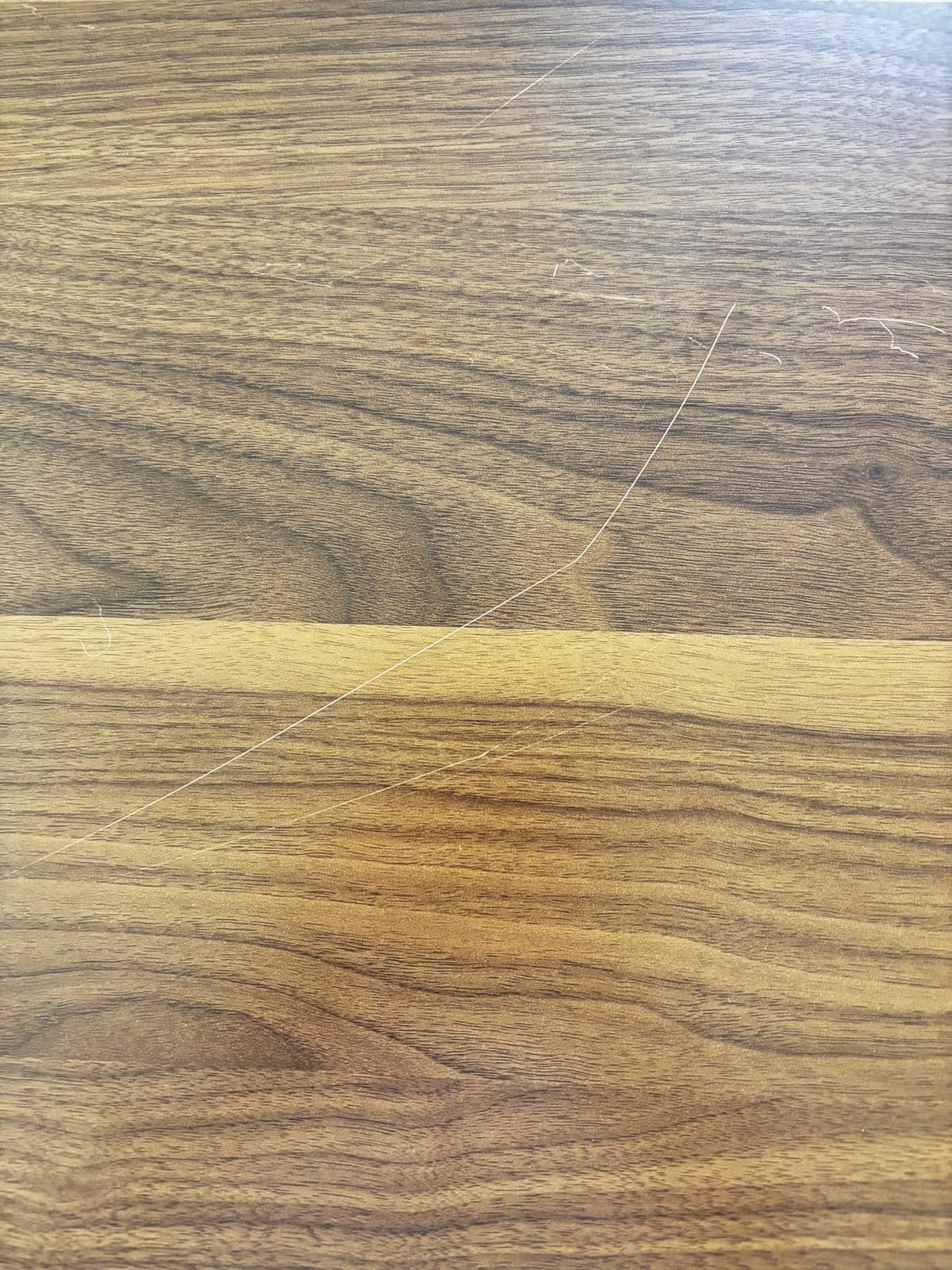Tribesigns 8FT Conference Table, 94.48L x 47.24W x 29.52H Inches Boat Shaped Meeting Table with Rectangle Grommet, Modern Seminar Boardroom Table for Office Conference Room (8ft, Walnut & Black) customer photo 1