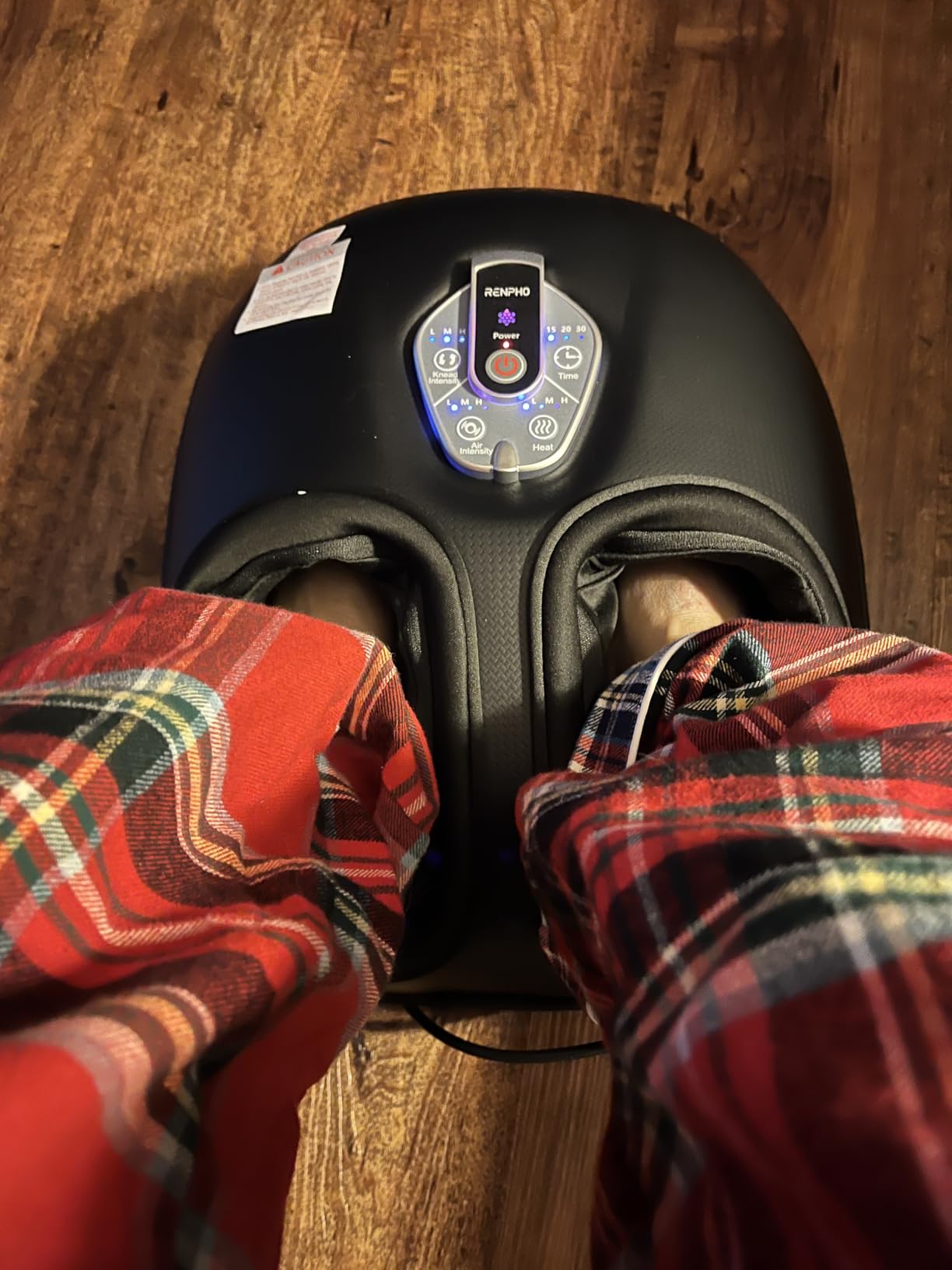 RENPHO Foot Massager with Heat, Birthday Gifts for Women, FSA Eligible HSA | Exclusive Pressure Monitoring Tech, Cordless Remote, 3 Heat & Compression Levels, NTC Temperature Control Tech, Up to Size 12 customer photo 2
