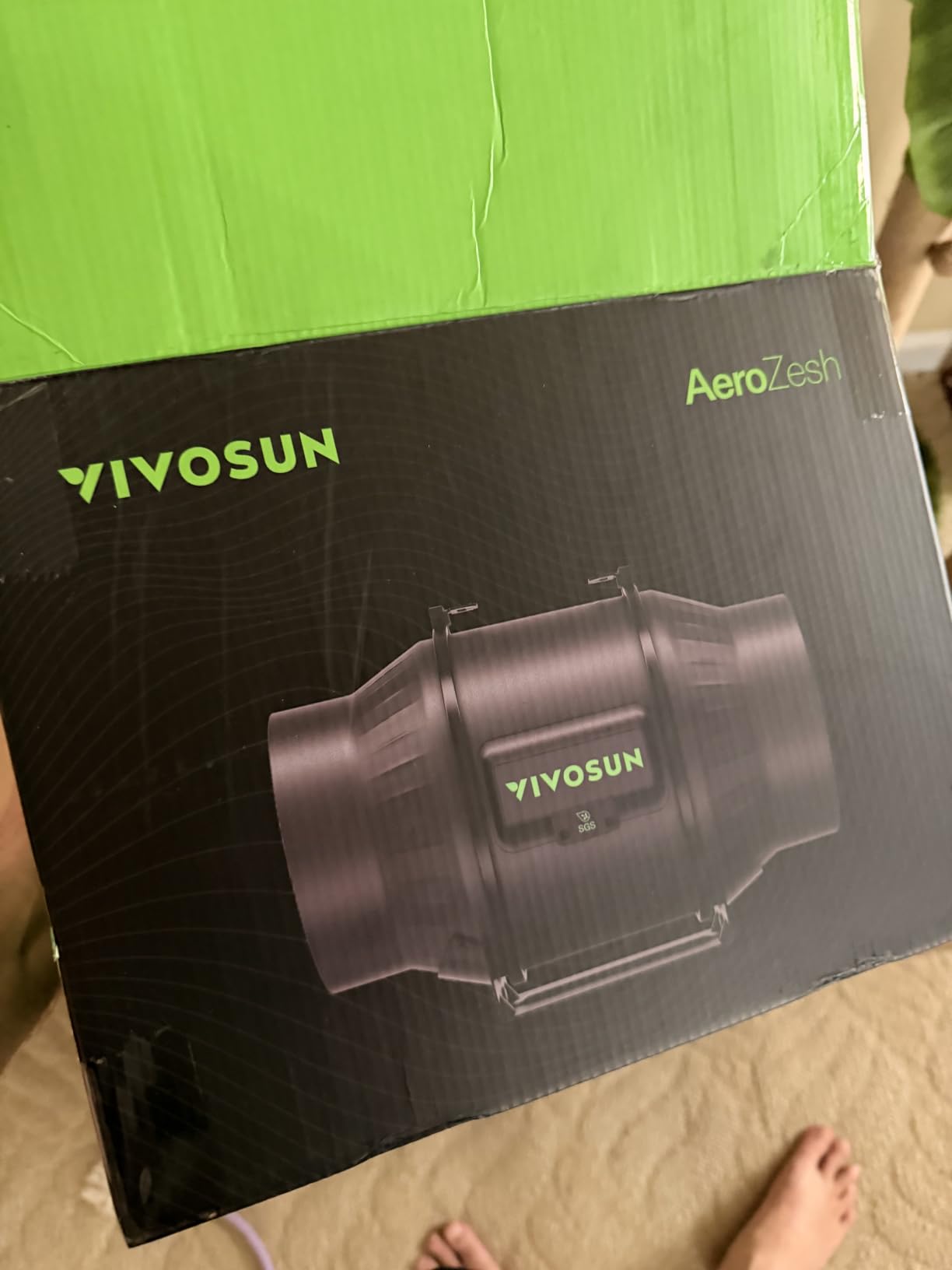 VIVOSUN T4 Air Filtration Kit, Inline Fan, Controller, Carbon Filter, Duct | AeroZesh Inline Fan, Speed Controller, Carbon Filter & 8' Ducting, Cooling Ventilation, Grow Tent, Indoor Grow, Hydroponic customer photo 2
