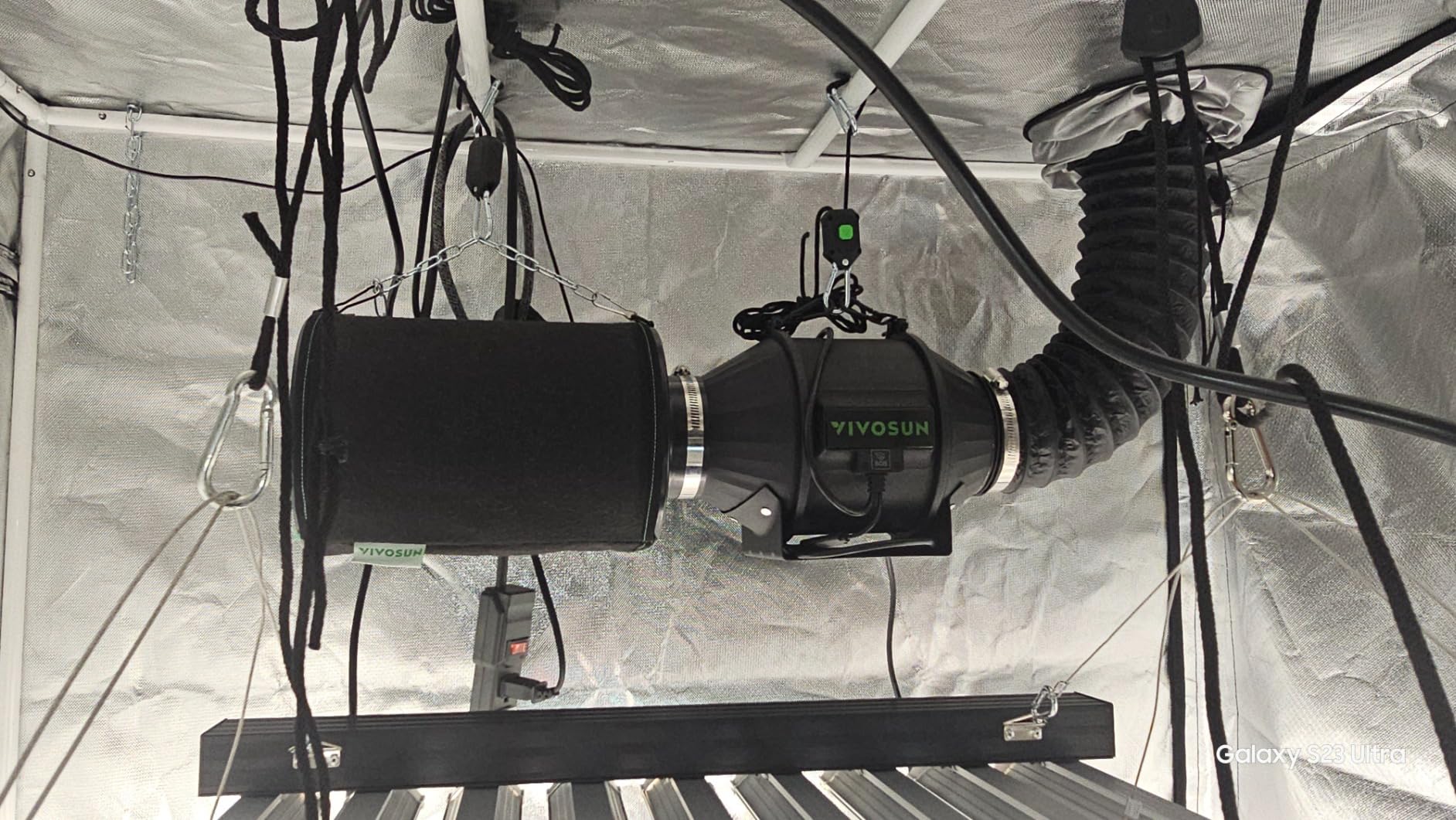 VIVOSUN G6 Air Filtration Kit, Inline Fan, Controller, Carbon Filter, Duct | AeroZesh Inline Fan, Speed Controller, Carbon Filter & 8' Ducting, Cooling Ventilation, Grow Tent, Indoor Grow, Hydroponic customer photo 1