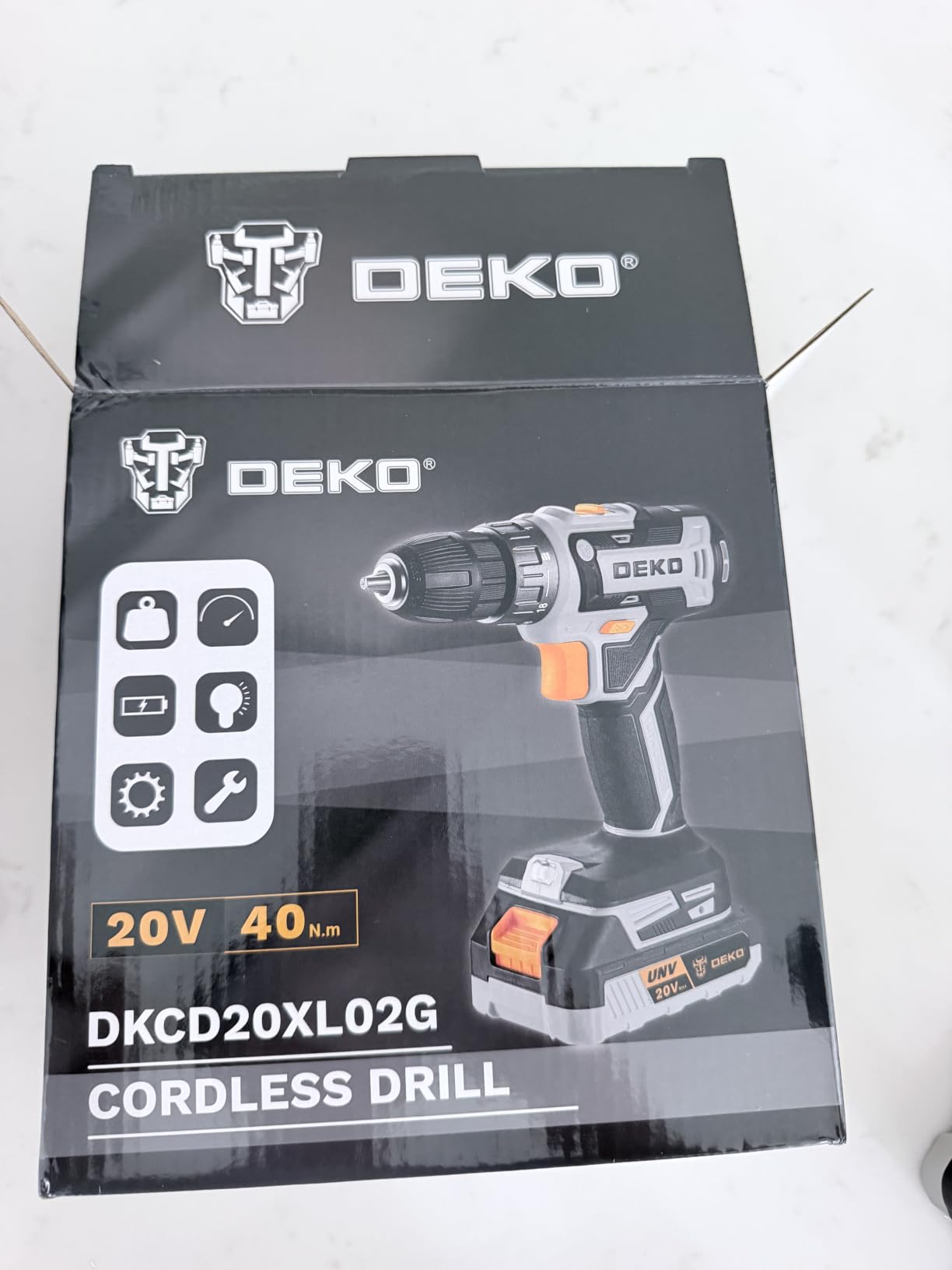 DEKOPRO Cordless Drill 20V Electric Power Drill Set with Battery and Charger customer photo 1