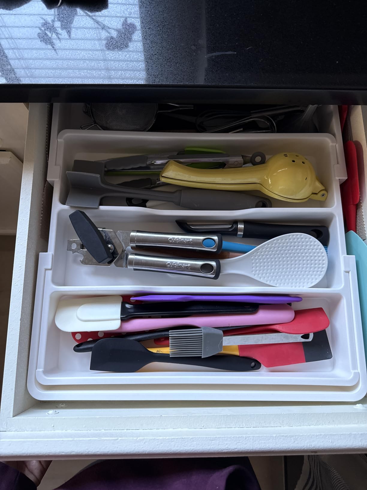 Lifewit Utensil Organizer for Kitchen Drawers, Expandable Utensil Tray | Adjustable Cooking Cutlery Silverware Flatware Holder, Plastic Spatula Tools Storage Divider, 13-22 x 15