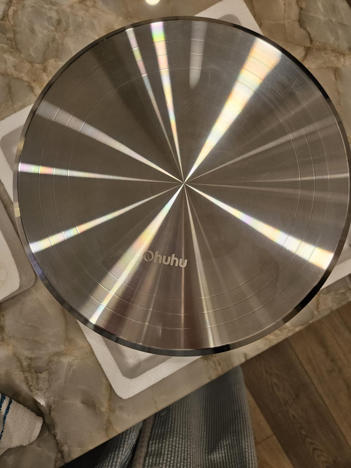 Ohuhu Cake Stand, Aluminium 12'' Cake Turntable Decorating Bakery Supplies - BPA-Free Frosting Spinner Rotating Revolving Lazy Susan Perfect Gifts customer photo 1
