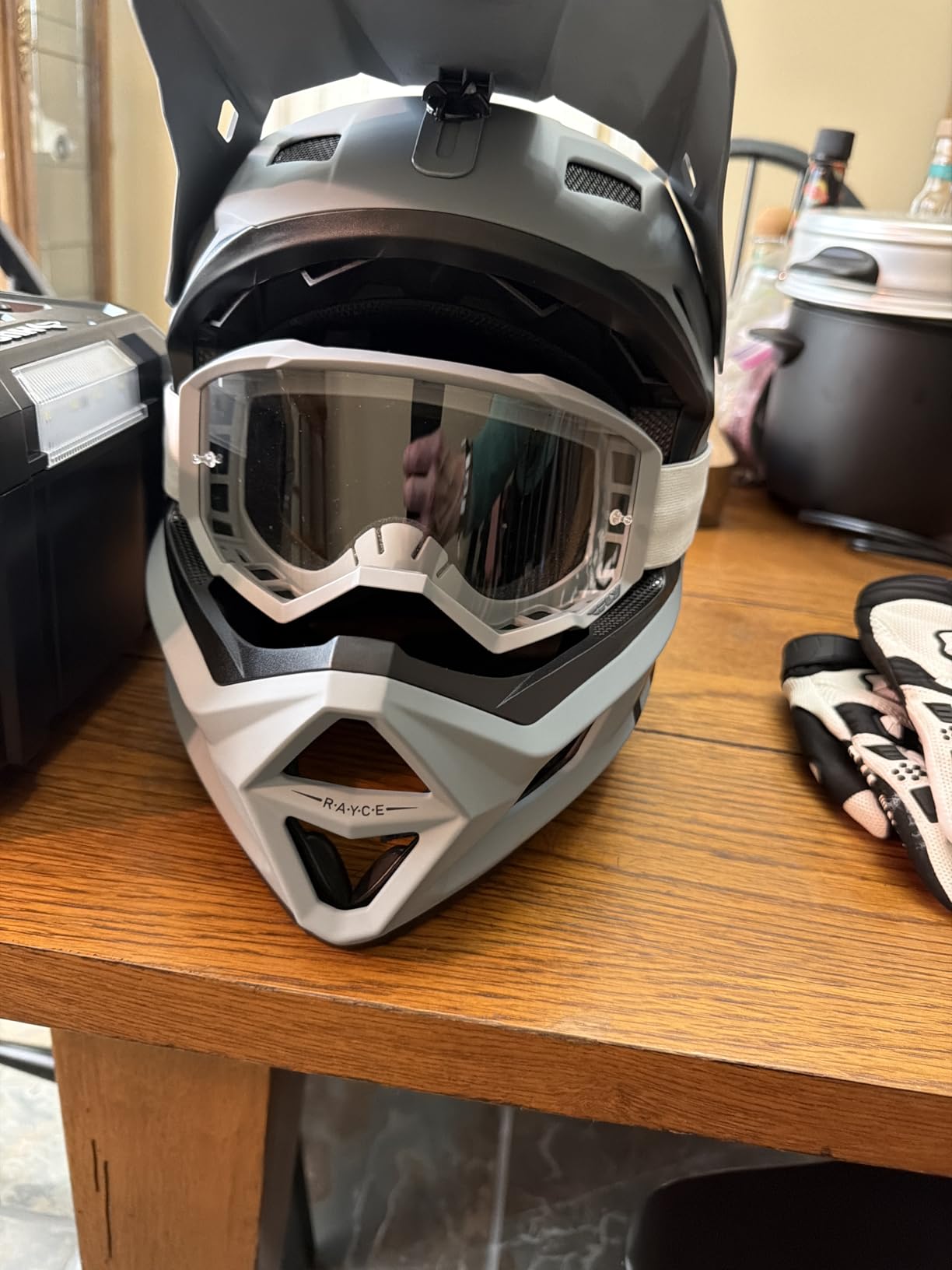 Fly Racing Focus Adult Goggle Charcoal/Orange-Adult | MX Enduro Clear Vision customer photo 2