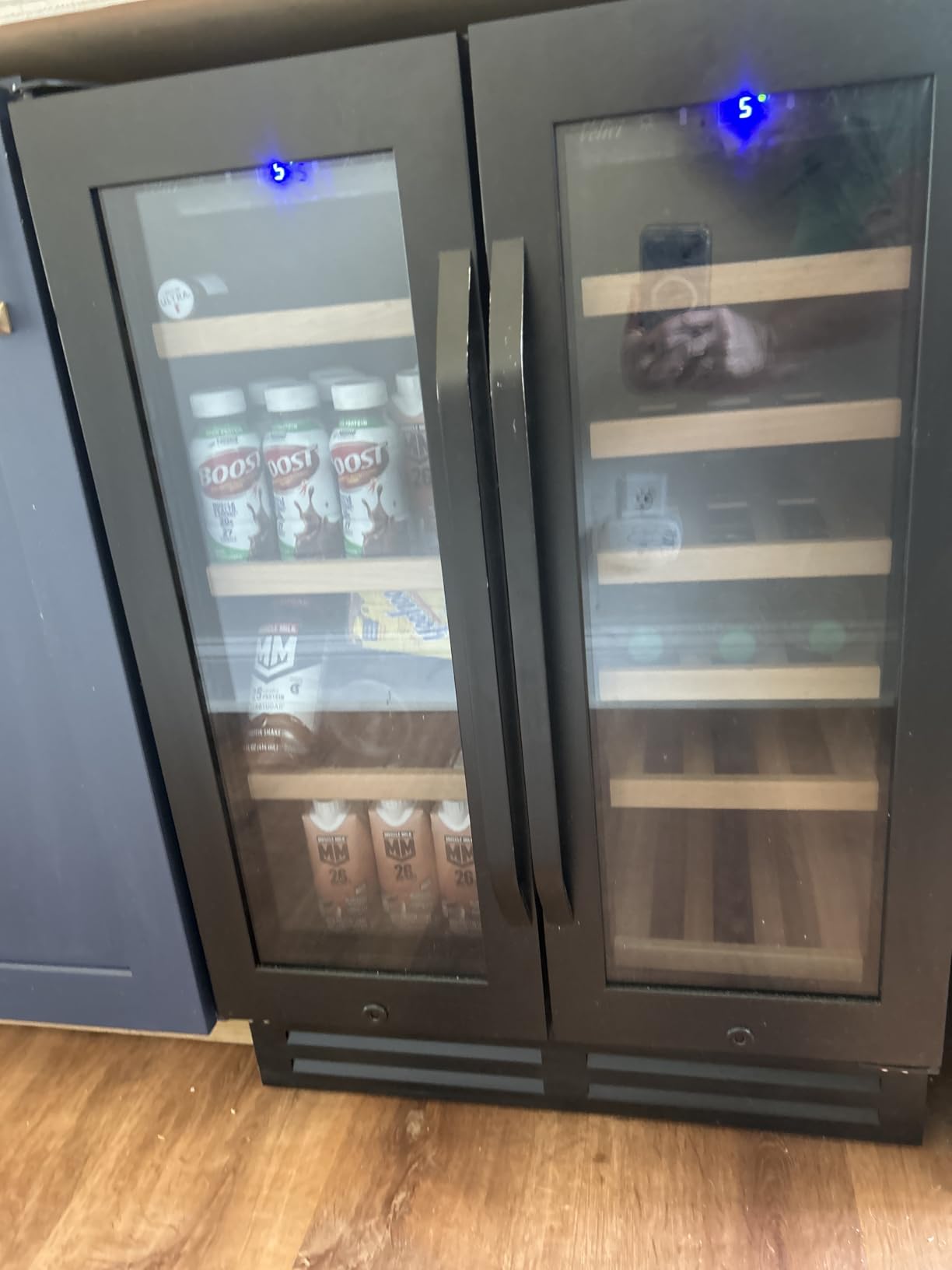 Velivi 24'' Beverage Refrigerator Under Counter Built-In and Drink Fridge | Cooler with Glass Door for Soda, Beer, Water, and Milk customer photo 2