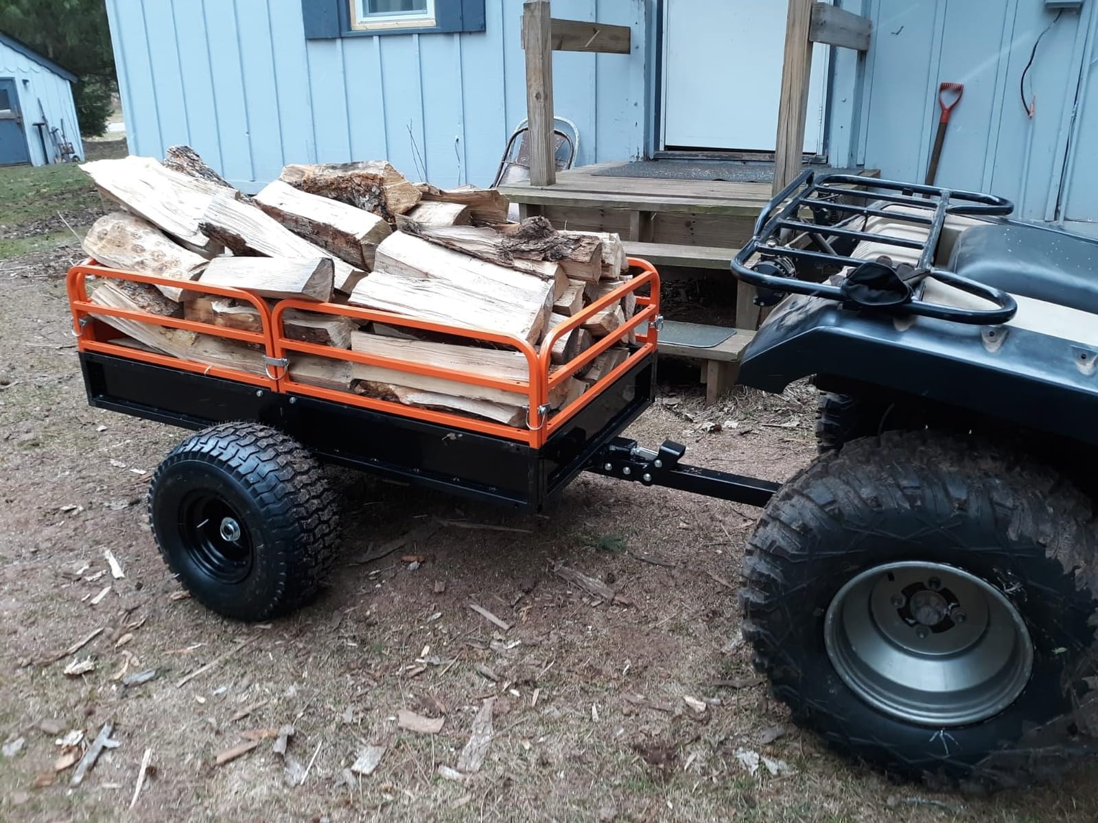 Impact IMPLEMENTS 1500lb HD Agricultural Trailer with Solid Floor & Sides. Rugged Tires and Solid Sides with Tailgate for Increased Capacity. Original USA Design. customer photo 2