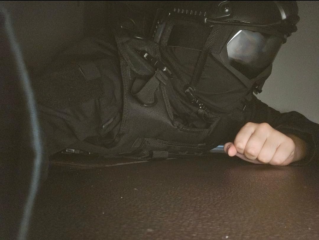 Airsoft Helmet and Mask,Tactical Paintball Helmet for Men, Black Fast Helmet with NVG Mount Side Rail, Full Face Airsoft Mask customer photo 1