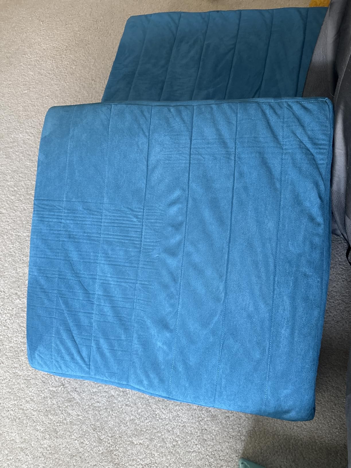 JKMAX 22 inches Floor Pillow for Adults - Large Meditation Cushion with Thick Foam & Soft Tufted Cover - Premium Outdoor Square Floor Cushion Seat - Yoga Pillows for Sitting On Floor - Light Gray customer photo 1