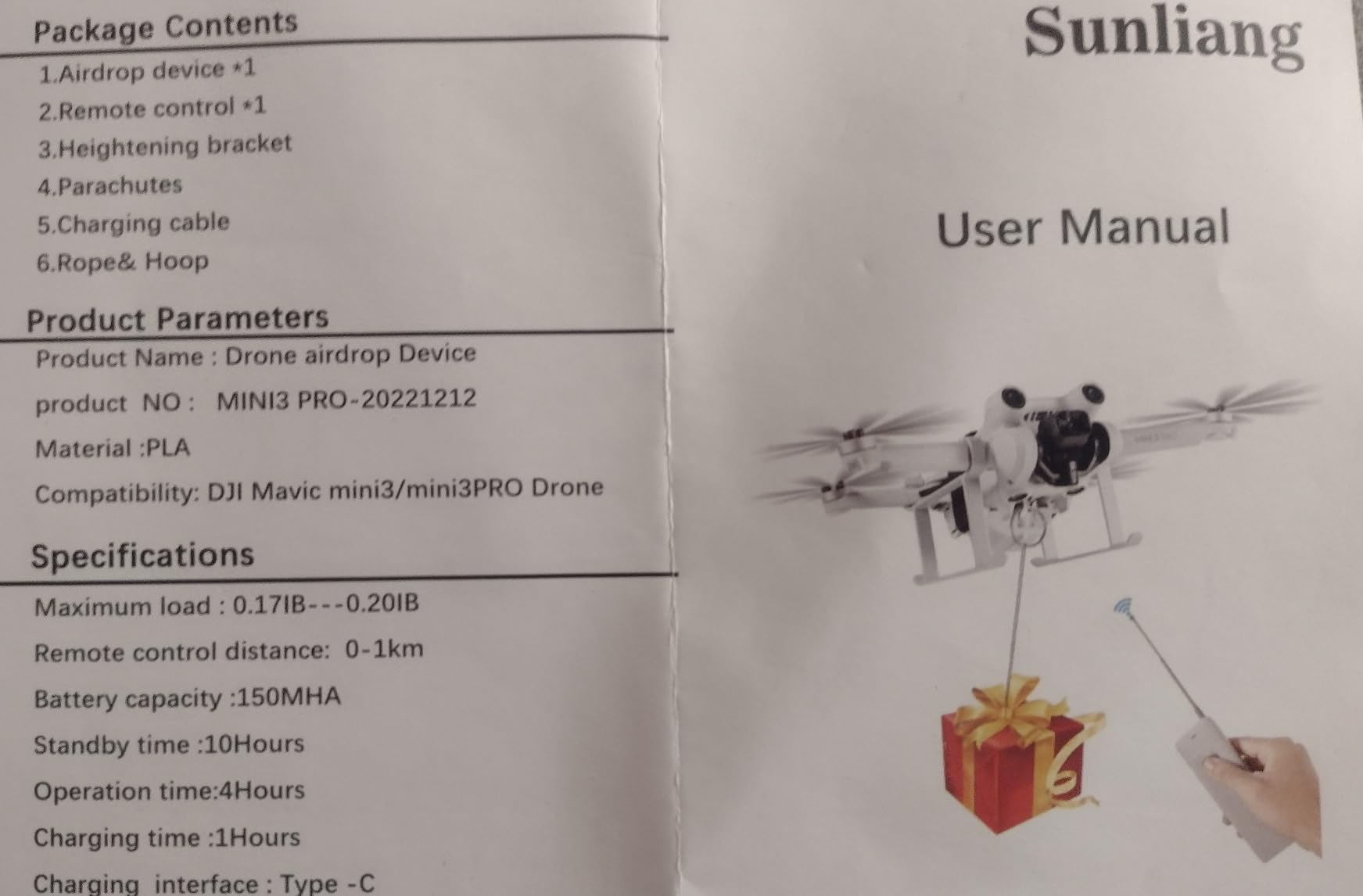 Universal Drone Airdrop System Compatible with DJI Drone | Mavic 2/3 Pro Mini 4/3/2, Air 2 2S - Payload Clip, Release Device, Airdropper with Fish Bait Ring Thrower Accessories customer photo 1