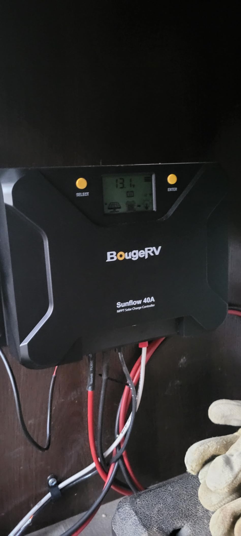 BougeRV MPPT Solar Charge Controller 40A, with Low-Temp Cut-Off, APP Control, Backlit LCD, 40 Amp Solar Panel Regulator 12V/24V for LiFePO4, SLD, Gel, FLD, AGM Battery, RV, Marine, Upgraded customer photo 2