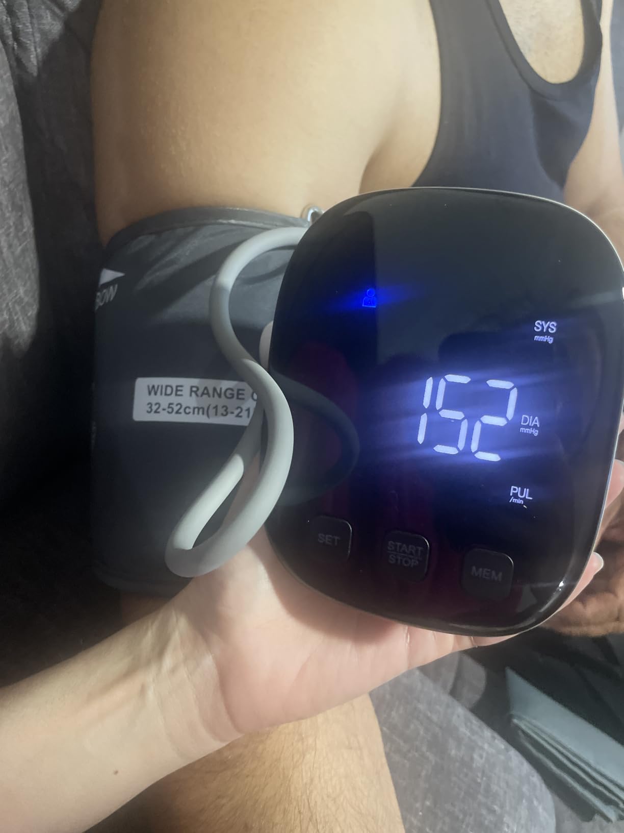 Blood Pressure Monitors,9-17'' & 13-21'' Extra Large Blood Pressure Cuff | 6 in Large LED Backlit Display,2 Upper Arm Extra Large Blood Pressure Cuffs, Dual Powers (USB-C&4 AAA),For Home Use customer photo 1