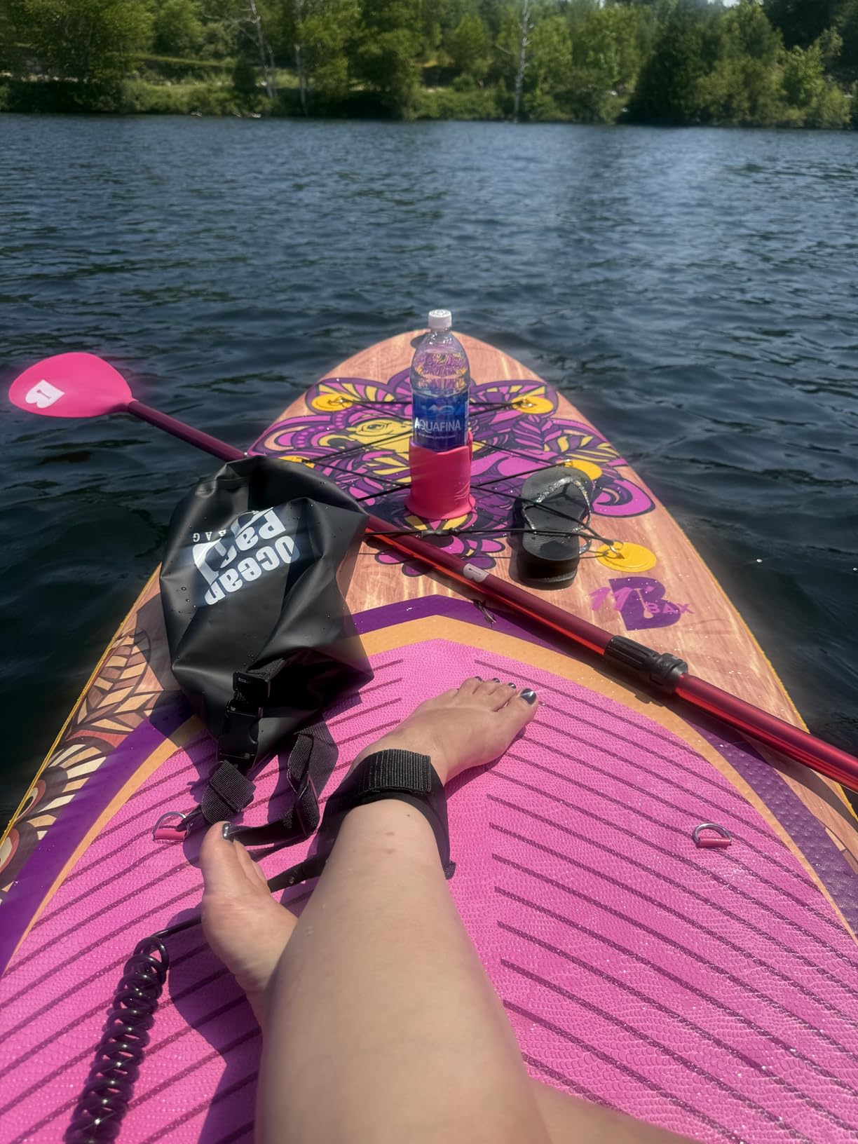 Floatsup Paddle Board Cup Holder - Neon Pink | Works with SUP & Kayak, Fits Cans and Bottles Up to 3