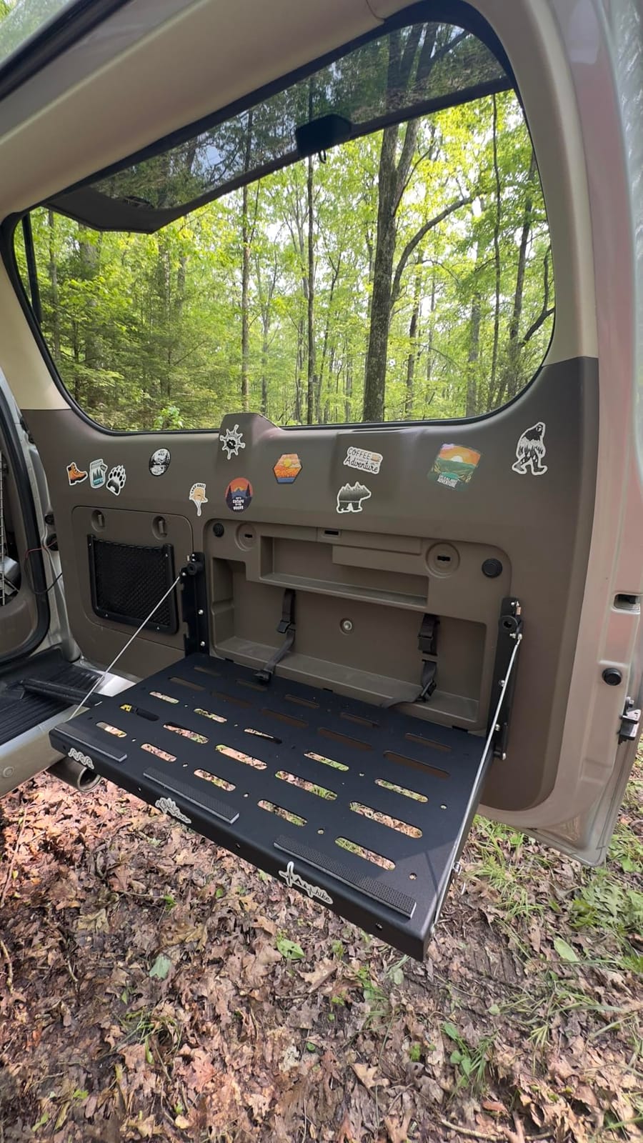 CheroCar for Jeep JL Tailgate Table Rear Foldable Cargo Shelf Aluminum Alloy Storage Rack for 2018-2026 Jeep Wrangler JL JLU customer photo 2