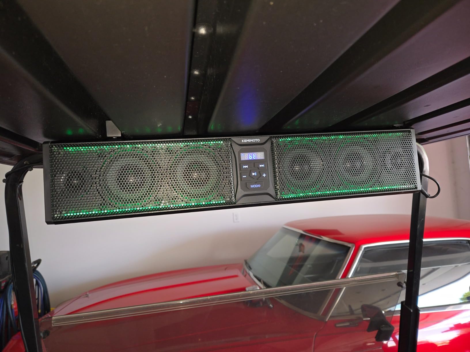 KEMIMOTO 6-Speaker Metal UTV Sound Bar, 25-inch IP65 Waterproof Golf Cart Sound Bar, ATV Speaker with RGB, SxS Soundbar Compatible with Polaris RZR Can-Am w/ 1.25 in - 2 in Roll Bar customer photo 1
