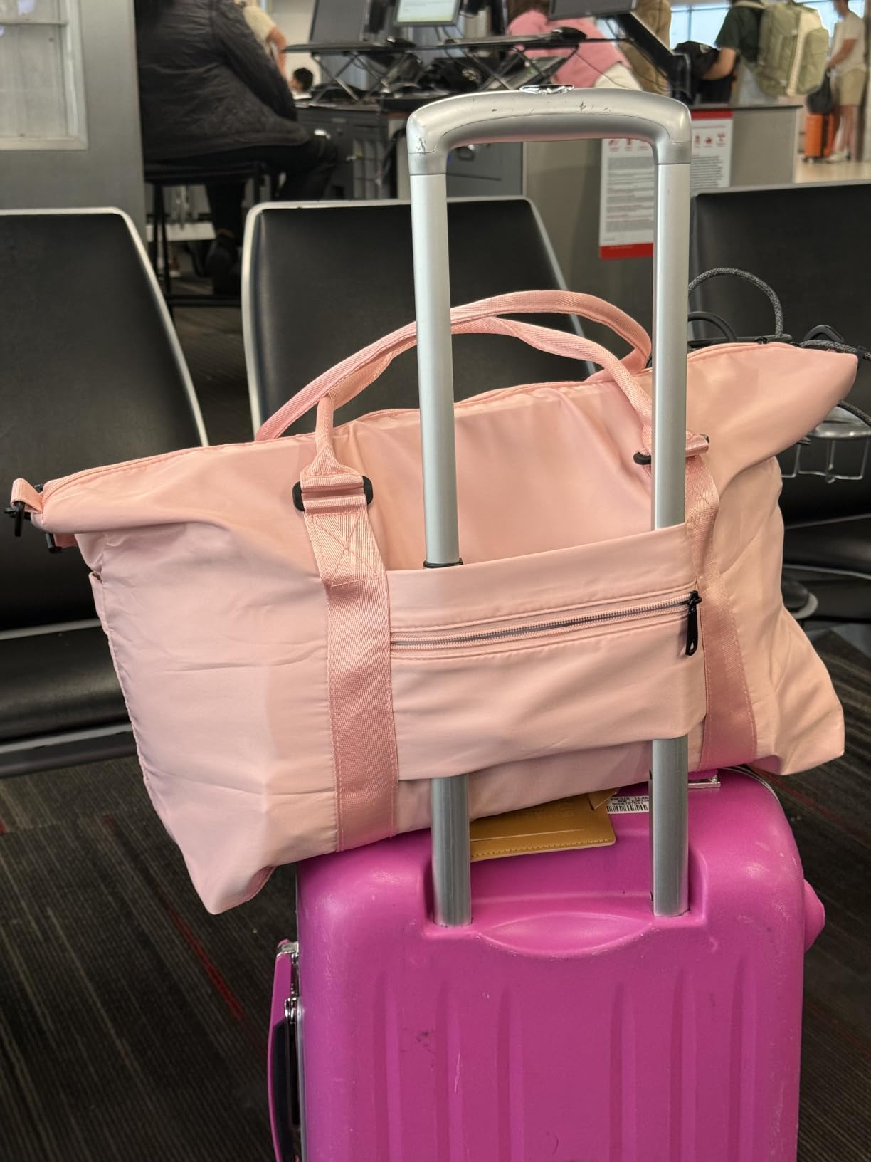 TOPBAG Travel Duffle Bag, Waterproof Weekender Carry On Tote Bags for Women, Sport Gym Bag for Men, Hospital Bag for Labor and Delivery, Overnight Luggage Bag with Trolley Sleeve customer photo 1