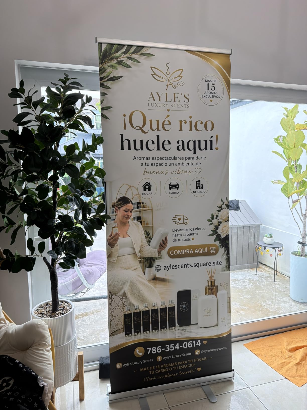 Custom Retractable Banner with Silver Aluminum Stand, Roll Up Banner with Black Travel Bag 33 inch x 81 inch customer photo 2