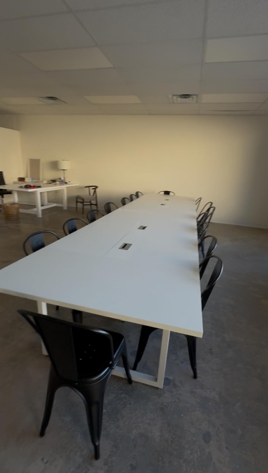 Tribesigns 8FT Conference Table, 94.49 L x 47.24 W x 29.53 H Inches Large Meeting Podcast Table for 10 People, Business Style Wooden Training Table with Strong Metal Frame for Office Conference customer photo 1