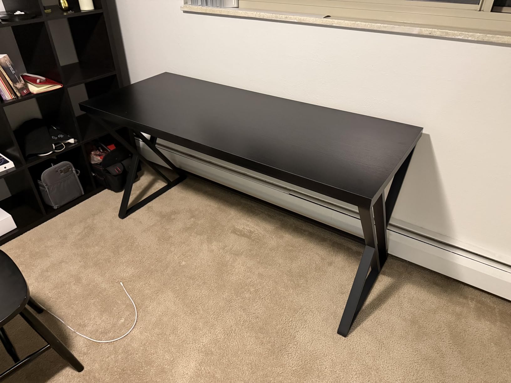 LVB 55 Inch Computer Office Desk Metal & Wood Writing Desks Rustic Brown | Work Study Gaming Table customer photo 2