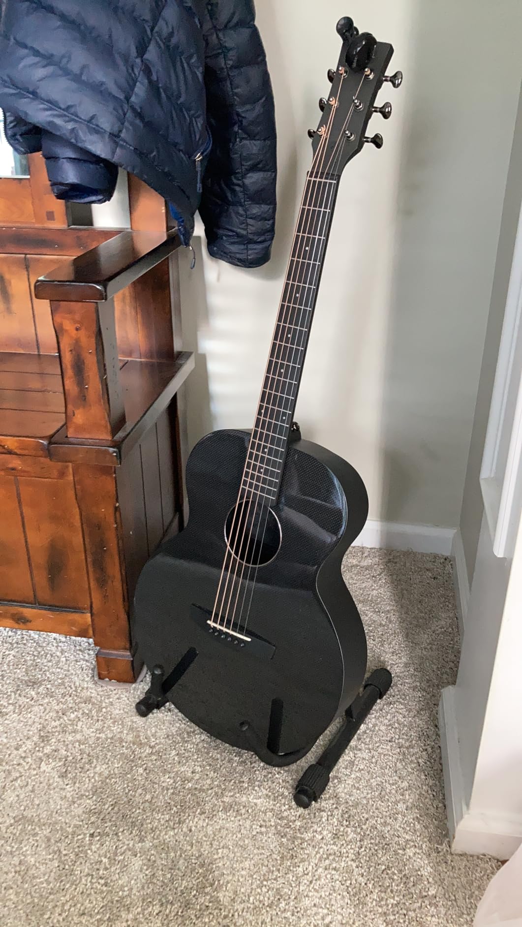 Enya X3 PRO MINI Carbon Fiber 36-Inch Smart Acoustic-Electric Travel Guitar | 3/4-Size Body, AcousticPlus SP1 Pickup, Built-In Effects, Wireless Speaker, Gig Bag Included, Ideal for Travel & Performance customer photo 2