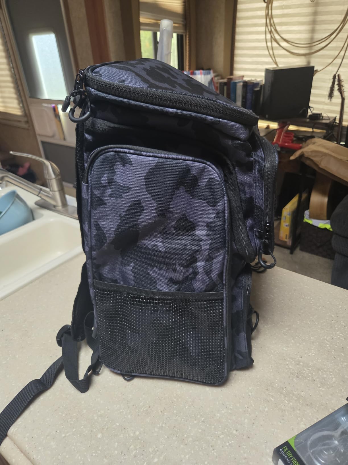 PLUSINNO Fishing Tackle Backpack with Rod Holders, 42L Water-resistant Fishing Bag Store Fishing Gear, Fisher Gifts For Men. customer photo 1