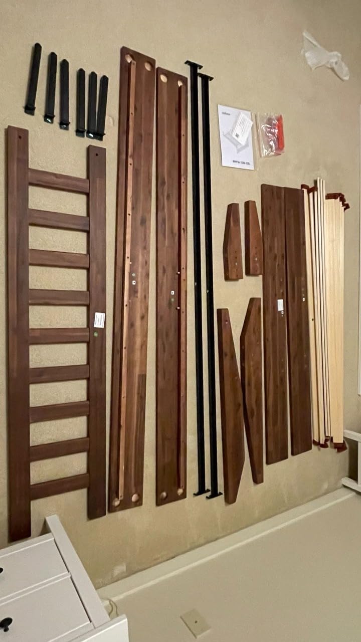 mopio Ted Bed Frame with Headboard, Mid Century Modern Acacia Solid Wood Platform Bed Frame, Wooden Slats, No Box Spring, Double Metal Bar Support (Solid Wood, Queen (U.S. Standard)) customer photo 1