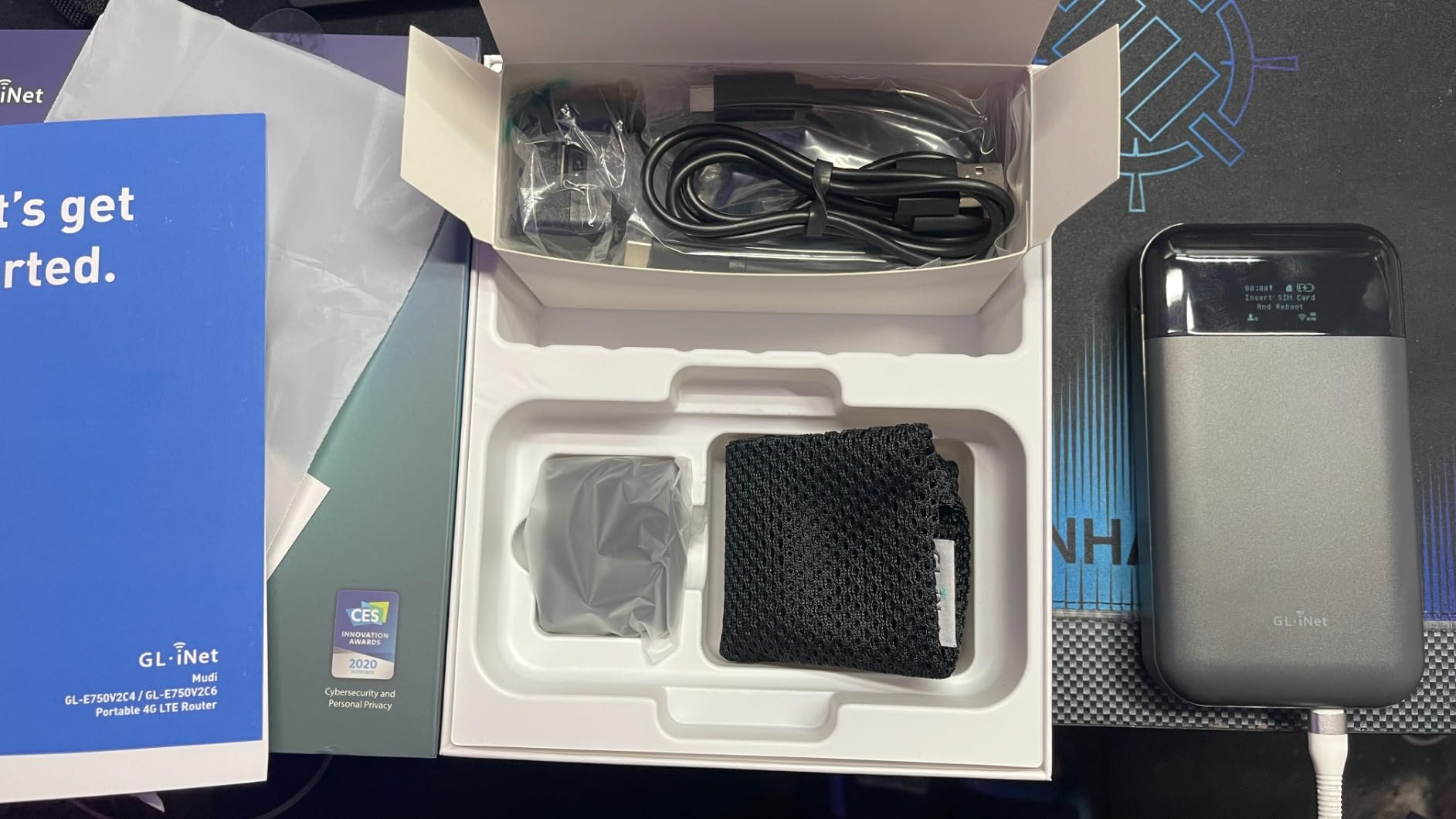 GL.iNet GL-E750V2 MUDI 4G LTE Portable Travel Router with SIM Card Slot | OpenWrt OpenVPN WireGuard, 7000mAh 8-hour battery customer photo 1